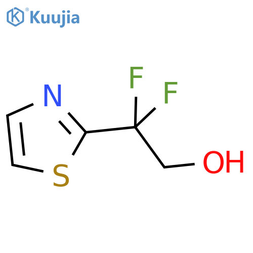 2,2-difluoro-2-(1,3-thiazol-2-yl)ethan-1-ol structure