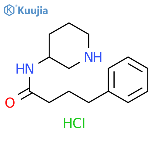 4-phenyl-N-(piperidin-3-yl)butanamide hydrochloride structure