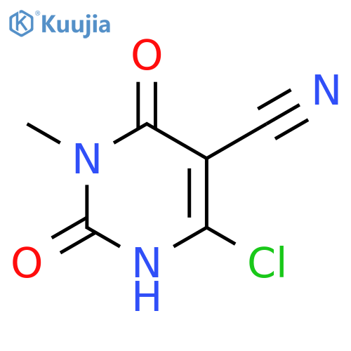 6-chloro-3-methyl-2,4-dioxo-1,2,3,4-tetrahydropyrimidine-5-carbonitrile structure