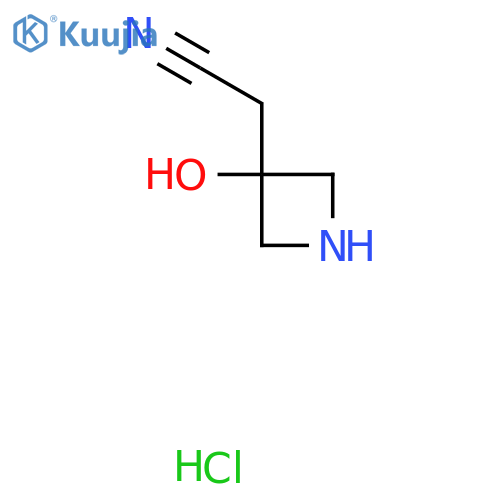 2-(3-hydroxyazetidin-3-yl)acetonitrile;hydrochloride structure