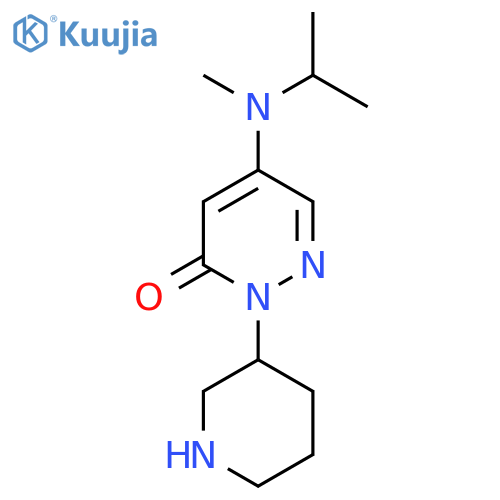 5-[Methyl(propan-2-yl)amino]-2-(piperidin-3-yl)-2,3-dihydropyridazin-3-one structure
