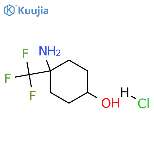 4-amino-4-(trifluoromethyl)cyclohexan-1-ol Hydrochloride structure