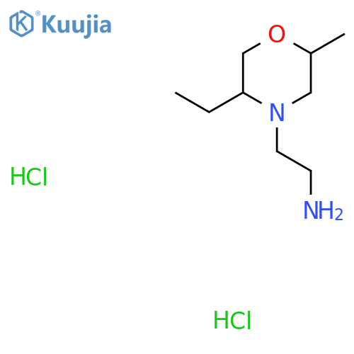 2-(5-Ethyl-2-methylmorpholin-4-yl)ethan-1-amine dihydrochloride structure