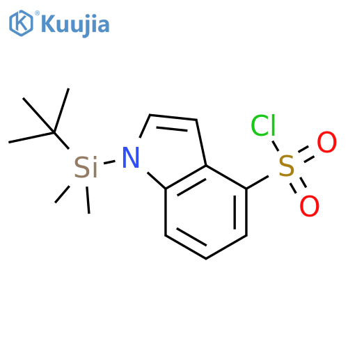 1-(tert-butyldimethylsilyl)-1H-indole-4-sulfonyl chloride structure