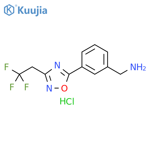 {3-3-(2,2,2-Trifluoroethyl)-1,2,4-oxadiazol-5-ylphenyl}methanamine Hydrochloride structure