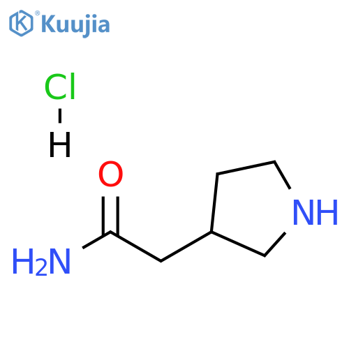 2-(pyrrolidin-3-yl)acetamide hydrochloride structure