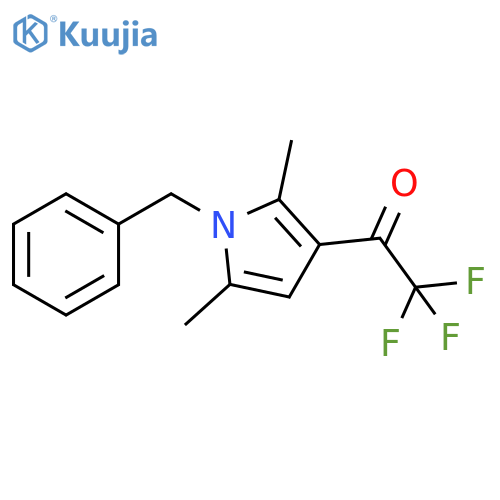 1-(1-benzyl-2,5-dimethyl-1H-pyrrol-3-yl)-2,2,2-trifluoroethan-1-one structure