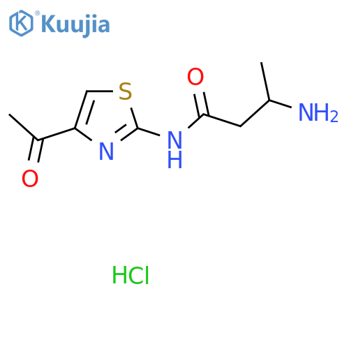 N-(4-Acetyl-1,3-thiazol-2-yl)-3-aminobutanamide hydrochloride structure