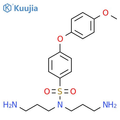 N,N-bis(3-aminopropyl)-4-(4-methoxyphenoxy)benzene-1-sulfonamide structure