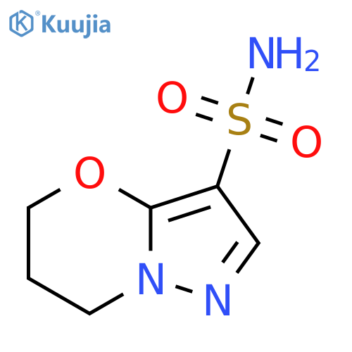 6,7-dihydro-5H-pyrazolo[5,1-b][1,3]oxazine-3-sulfonamide structure
