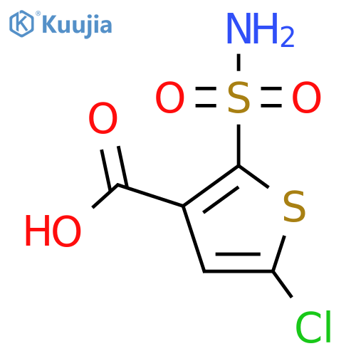 5-Chloro-2-sulfamoylthiophene-3-carboxylic acid structure
