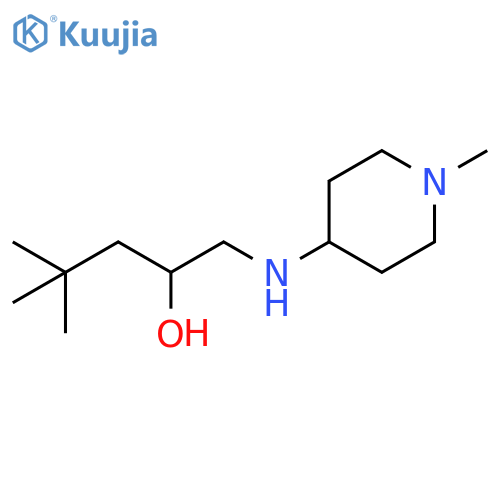 4,4-Dimethyl-1-(1-methylpiperidin-4-yl)aminopentan-2-ol structure