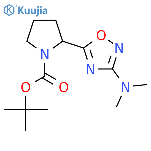 tert-Butyl 2-3-(Dimethylamino)-1,2,4-oxadiazol-5-ylpyrrolidine-1-carboxylate structure