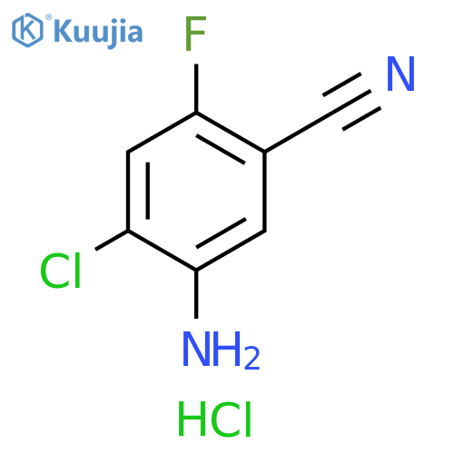 5-amino-4-chloro-2-fluorobenzonitrile hydrochloride structure