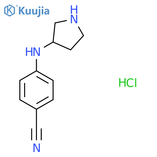 4-(pyrrolidin-3-yl)aminobenzonitrile Hydrochloride structure