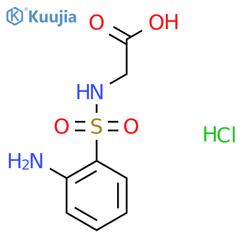 2-(2-Aminobenzenesulfonamido)acetic acid hydrochloride structure