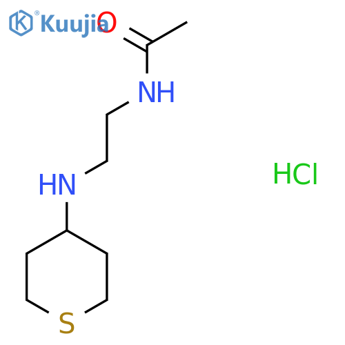 N-{2-[(thian-4-yl)amino]ethyl}acetamide hydrochloride structure