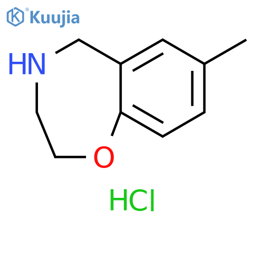 7-methyl-2,3,4,5-tetrahydro-1,4-benzoxazepine hydrochloride structure
