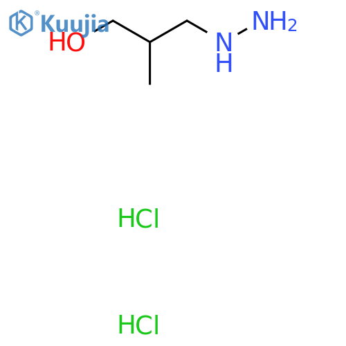 3-Hydrazinyl-2-methylpropan-1-ol dihydrochloride structure