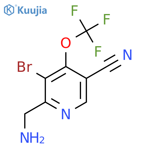 2-(Aminomethyl)-3-bromo-5-cyano-4-(trifluoromethoxy)pyridine structure