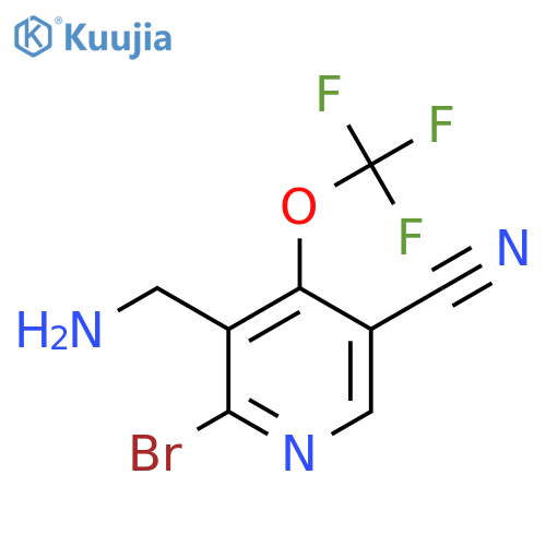 3-(Aminomethyl)-2-bromo-5-cyano-4-(trifluoromethoxy)pyridine structure