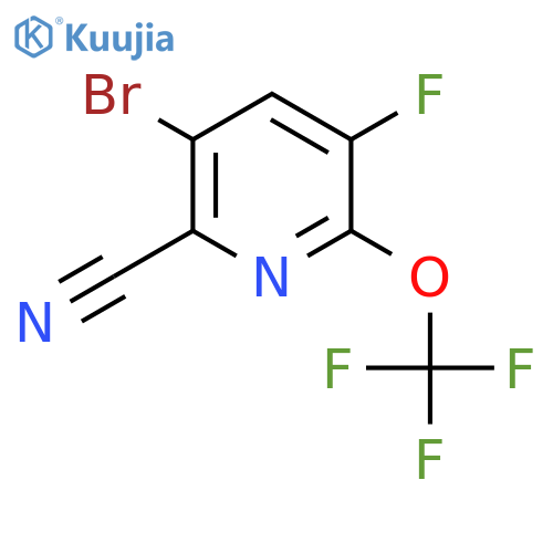 3-Bromo-2-cyano-5-fluoro-6-(trifluoromethoxy)pyridine structure