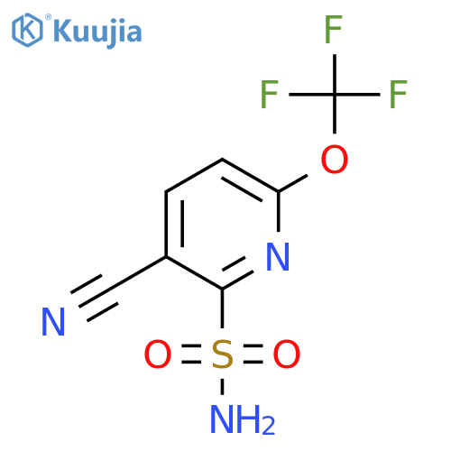 3-Cyano-6-(trifluoromethoxy)pyridine-2-sulfonamide structure