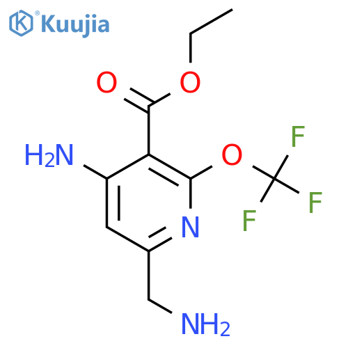 Ethyl 4-amino-6-(aminomethyl)-2-(trifluoromethoxy)pyridine-3-carboxylate structure