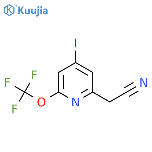 4-Iodo-2-(trifluoromethoxy)pyridine-6-acetonitrile structure