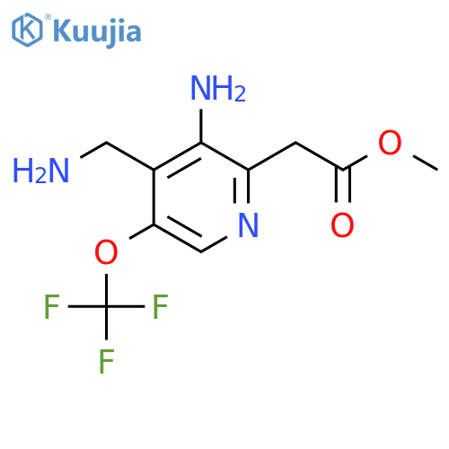 Methyl 3-amino-4-(aminomethyl)-5-(trifluoromethoxy)pyridine-2-acetate structure