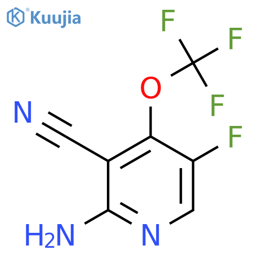 2-Amino-3-cyano-5-fluoro-4-(trifluoromethoxy)pyridine structure
