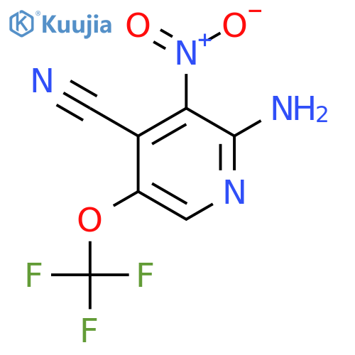 2-Amino-4-cyano-3-nitro-5-(trifluoromethoxy)pyridine structure