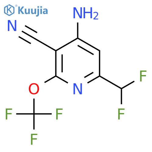 4-Amino-3-cyano-6-(difluoromethyl)-2-(trifluoromethoxy)pyridine structure