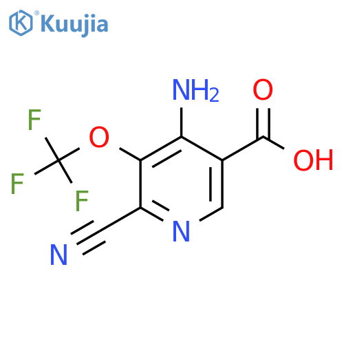 4-Amino-2-cyano-3-(trifluoromethoxy)pyridine-5-carboxylic acid structure