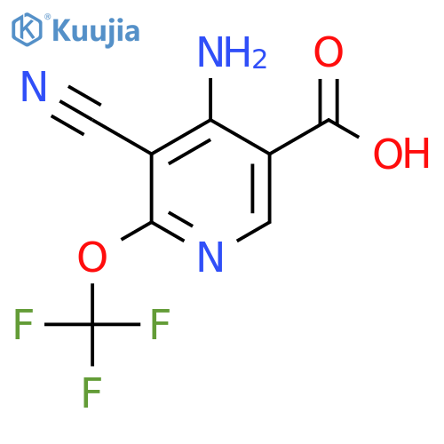 4-Amino-3-cyano-2-(trifluoromethoxy)pyridine-5-carboxylic acid structure