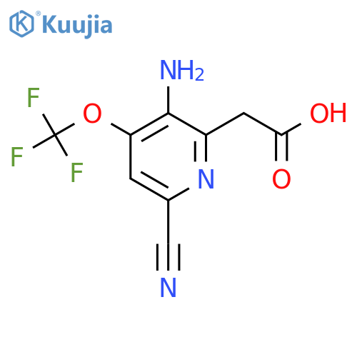 3-Amino-6-cyano-4-(trifluoromethoxy)pyridine-2-acetic acid structure