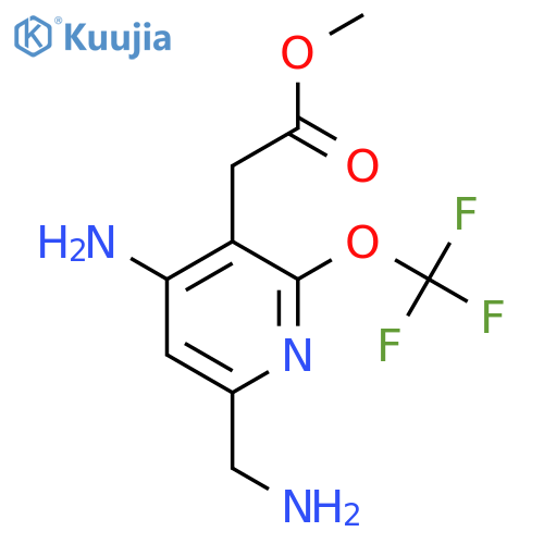 Methyl 4-amino-6-(aminomethyl)-2-(trifluoromethoxy)pyridine-3-acetate structure