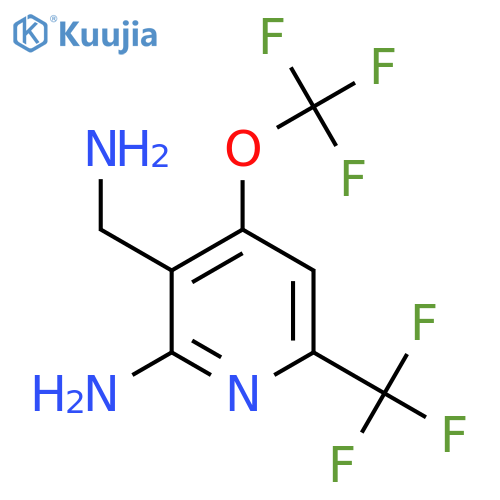 2-Amino-3-(aminomethyl)-4-(trifluoromethoxy)-6-(trifluoromethyl)pyridine structure