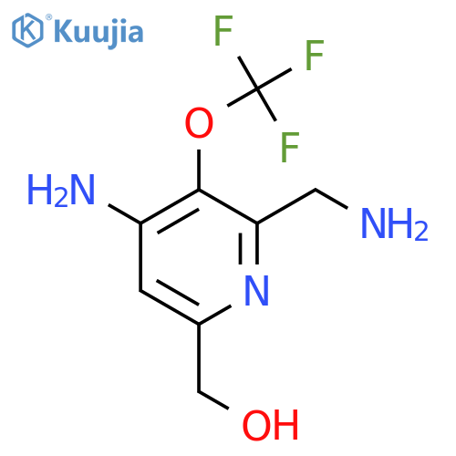 4-Amino-2-(aminomethyl)-3-(trifluoromethoxy)pyridine-6-methanol structure