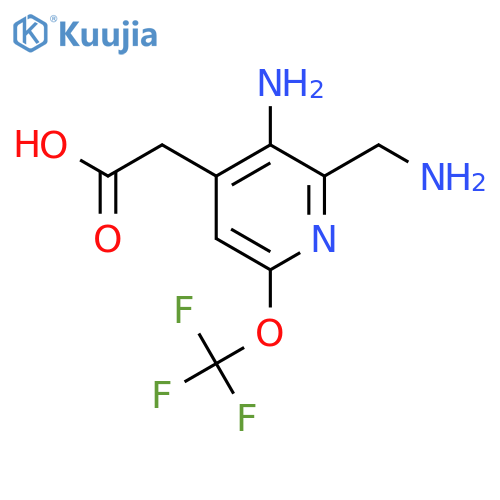 3-Amino-2-(aminomethyl)-6-(trifluoromethoxy)pyridine-4-acetic acid structure