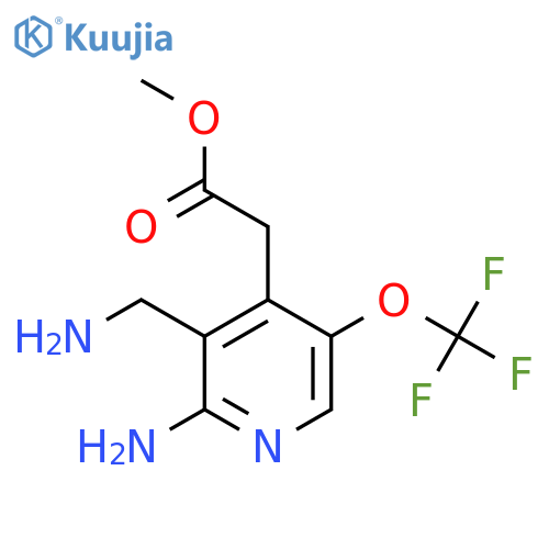 Methyl 2-amino-3-(aminomethyl)-5-(trifluoromethoxy)pyridine-4-acetate structure