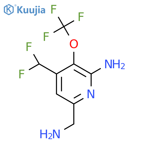 2-Amino-6-(aminomethyl)-4-(difluoromethyl)-3-(trifluoromethoxy)pyridine structure
