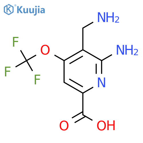 2-Amino-3-(aminomethyl)-4-(trifluoromethoxy)pyridine-6-carboxylic acid structure