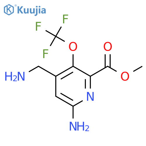 Methyl 6-amino-4-(aminomethyl)-3-(trifluoromethoxy)pyridine-2-carboxylate structure