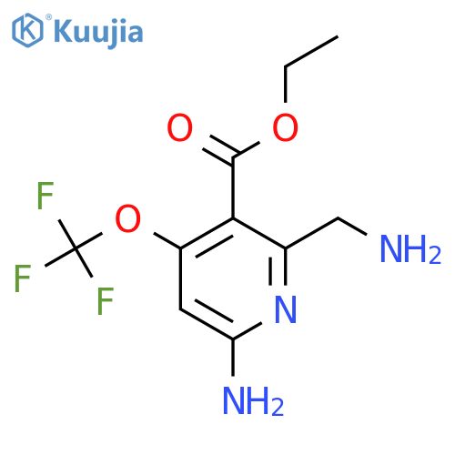Ethyl 6-amino-2-(aminomethyl)-4-(trifluoromethoxy)pyridine-3-carboxylate structure