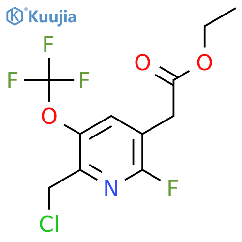 Ethyl 2-(chloromethyl)-6-fluoro-3-(trifluoromethoxy)pyridine-5-acetate structure