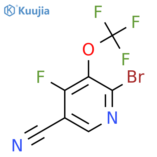2-Bromo-5-cyano-4-fluoro-3-(trifluoromethoxy)pyridine structure