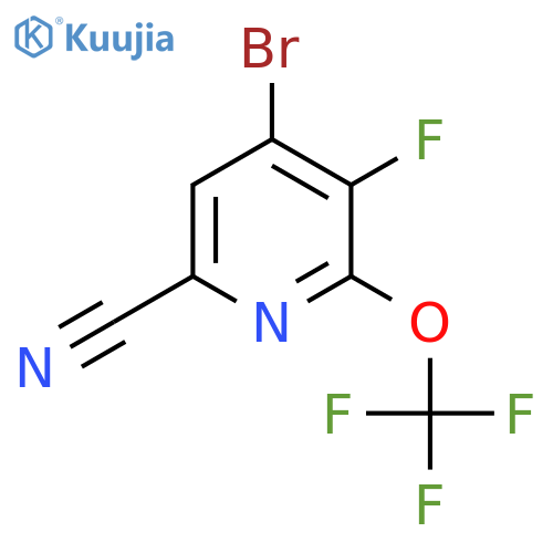 4-Bromo-6-cyano-3-fluoro-2-(trifluoromethoxy)pyridine structure