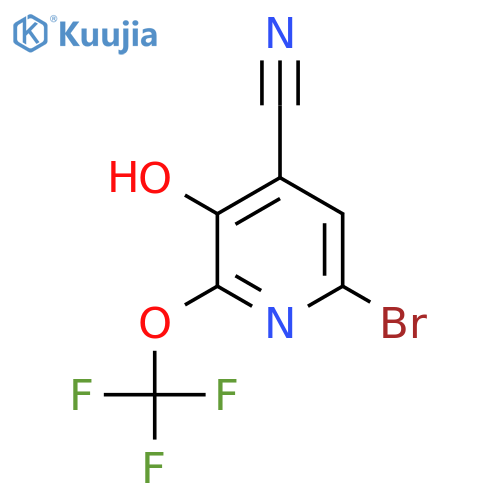 6-Bromo-4-cyano-3-hydroxy-2-(trifluoromethoxy)pyridine structure