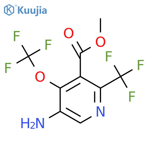 Methyl 5-amino-4-(trifluoromethoxy)-2-(trifluoromethyl)pyridine-3-carboxylate structure